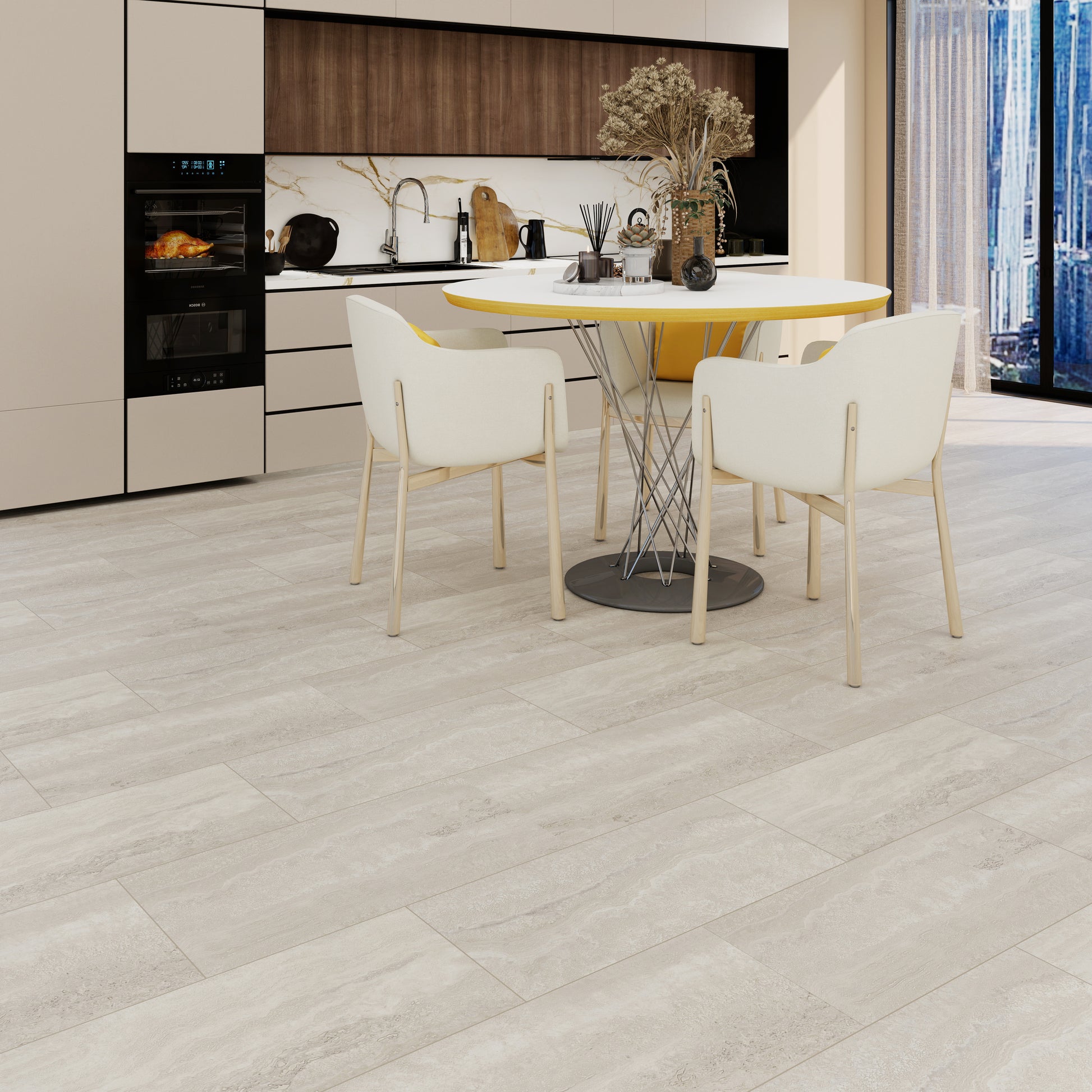 Pisces Planet Tile vinyl flooring - color detail