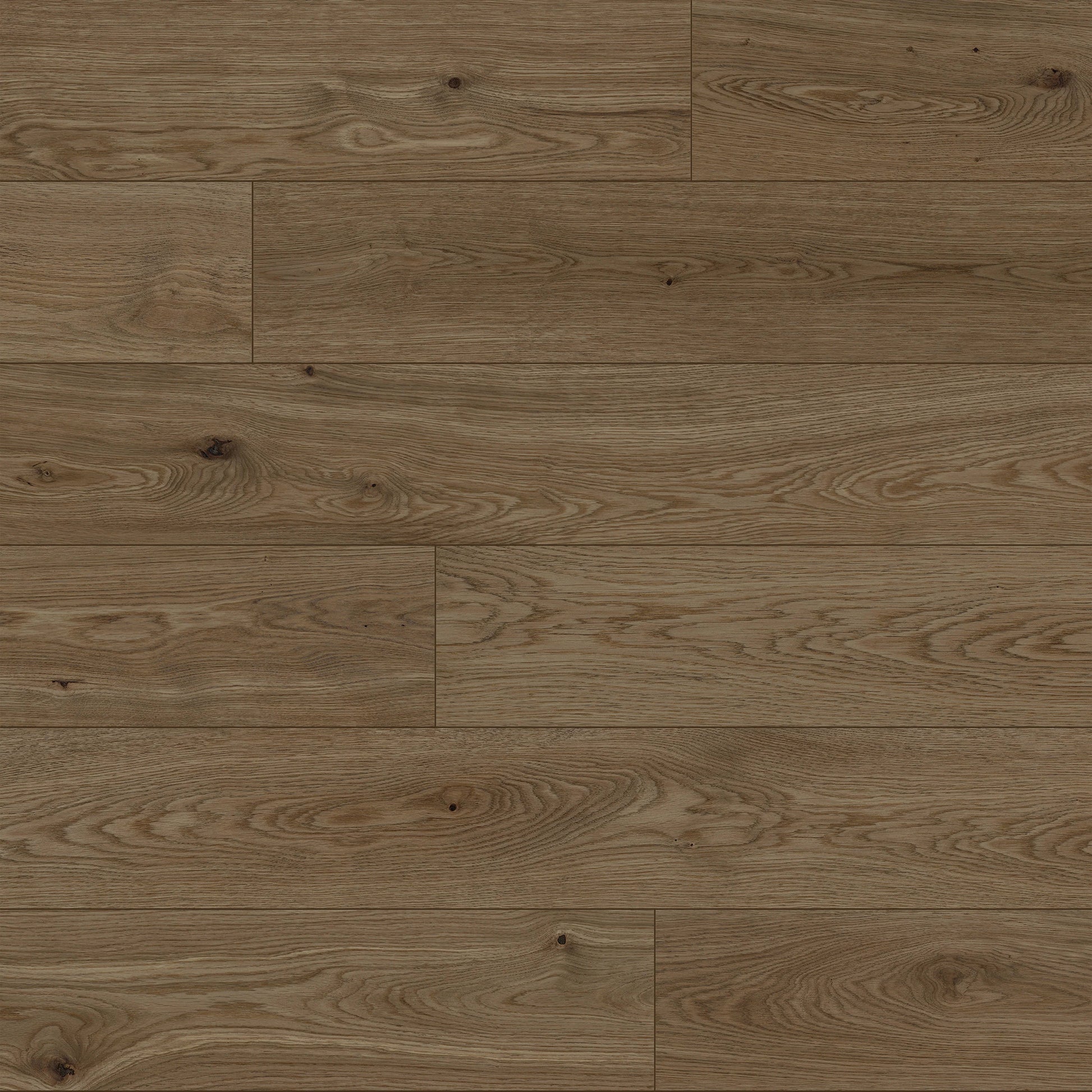 Plain Brown - SuperOak 12mm Hybrid Wood Plank 47.78"*7.7" - close-up view