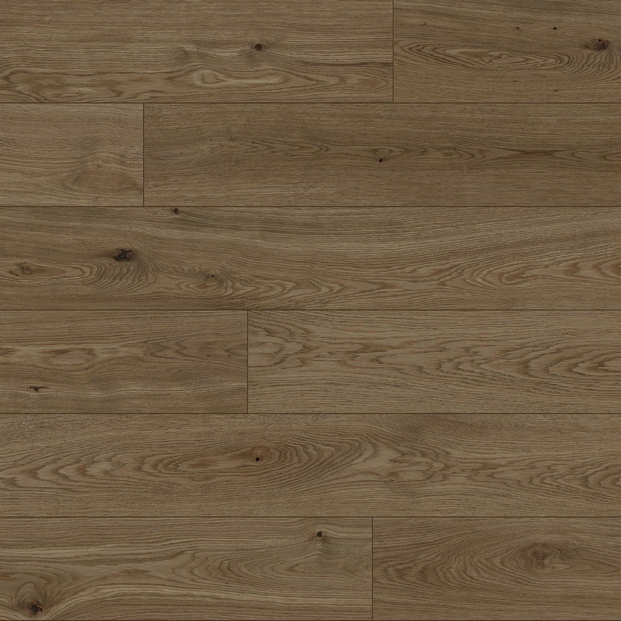 Plain Brown - SuperOak 12mm Hybrid Wood Plank 47.78"*7.7"
