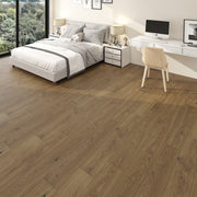 Plain Brown - SuperOak 12mm Hybrid Wood Plank 47.78"*7.7" - product image