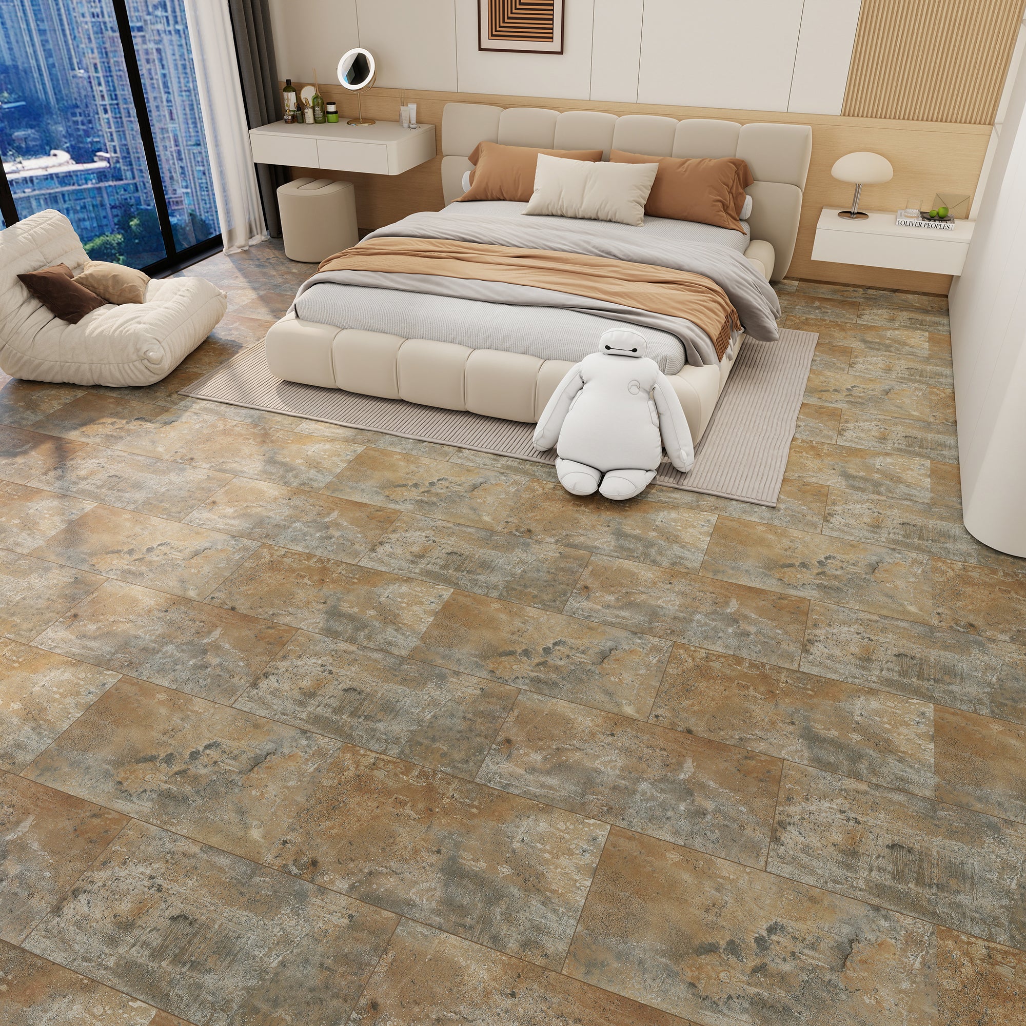 Sagittarius Planet Tile vinyl flooring - color detail