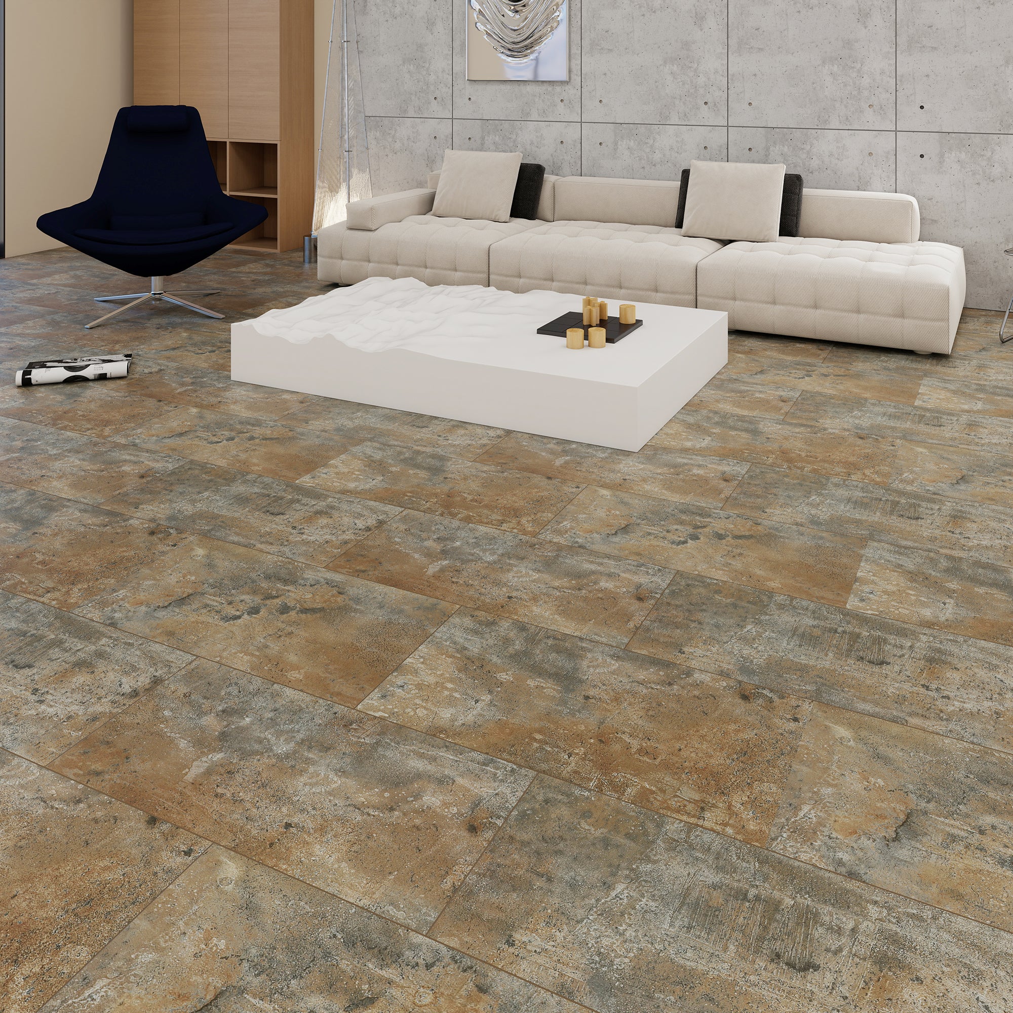 Sagittarius Planet Tile vinyl flooring - installation detail