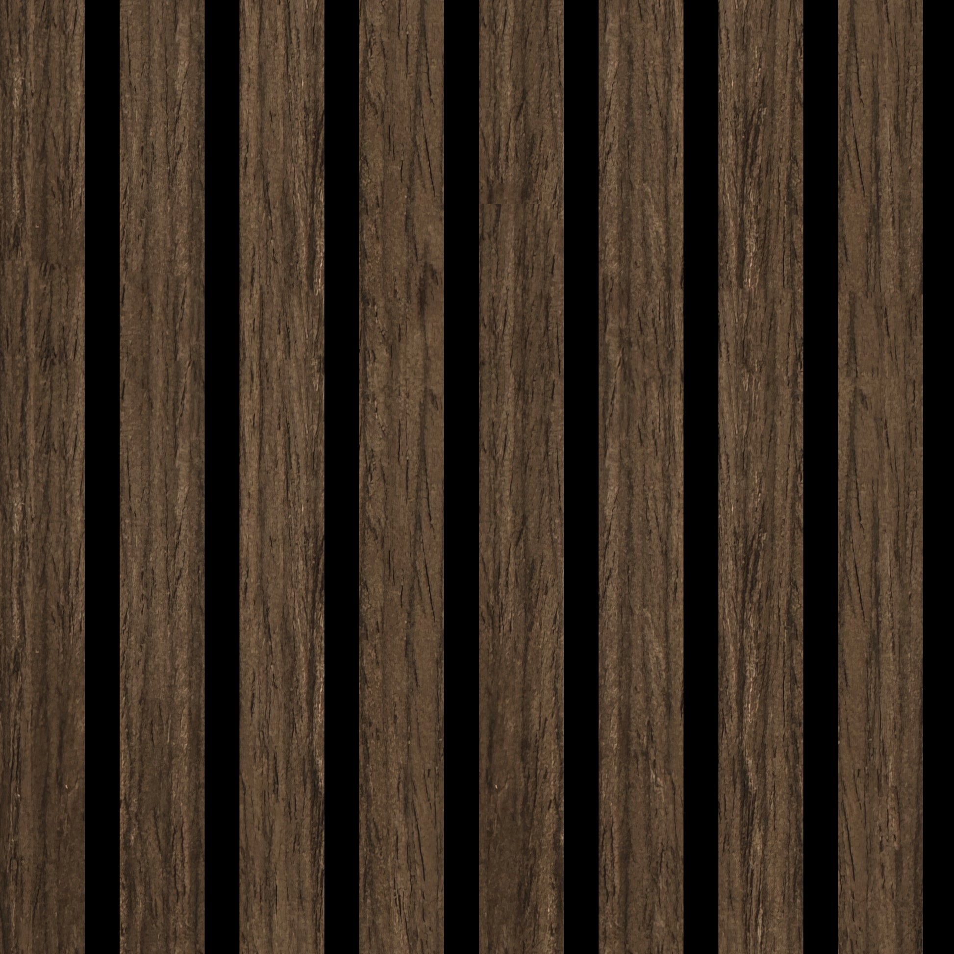 WALNUT STRAIGHT -Wood Acoustic Wall Panels 114.17‘’×23.62‘’ - close-up view