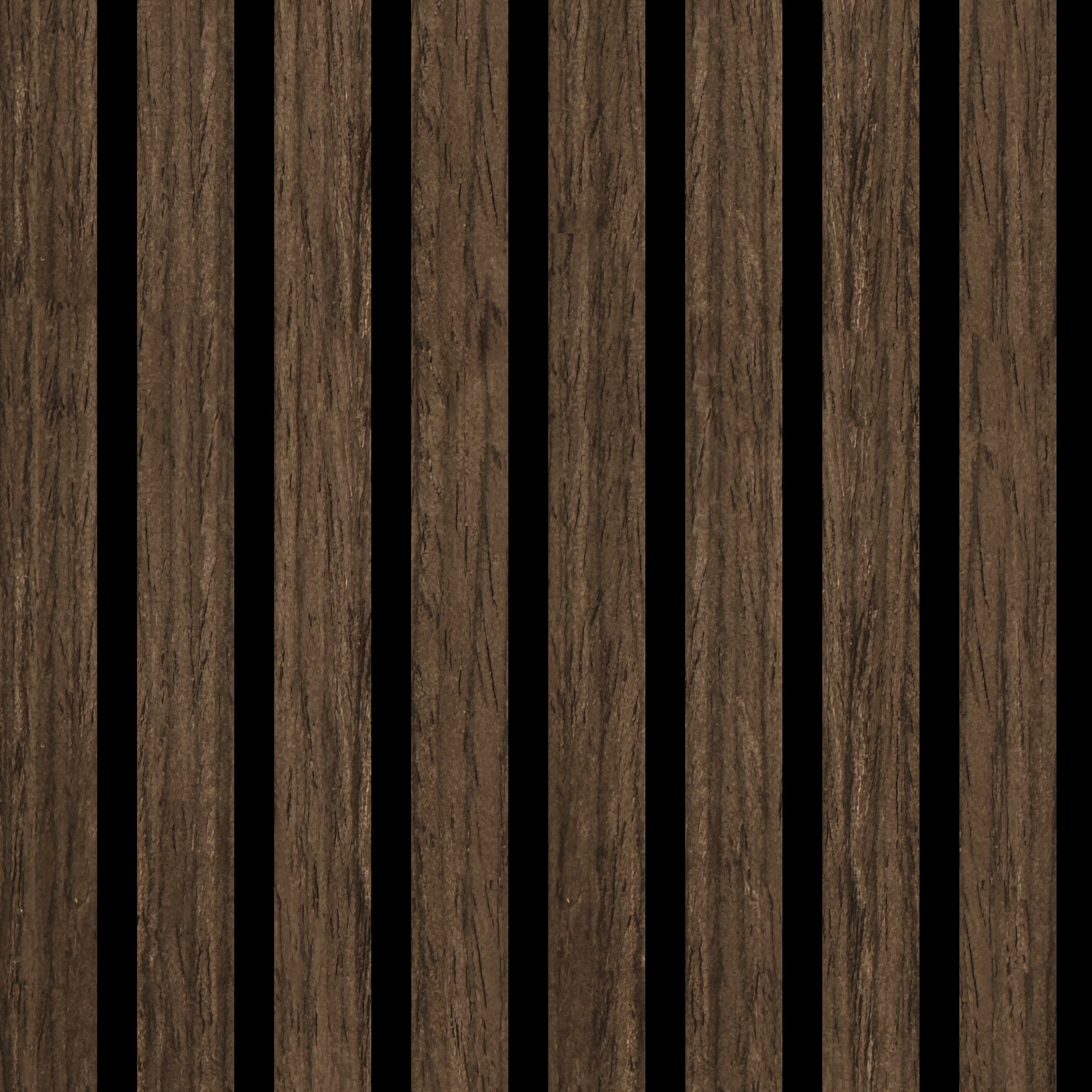WALNUT STRAIGHT -Wood Acoustic Wall Panels 114.17‘’×23.62‘’ - close-up view