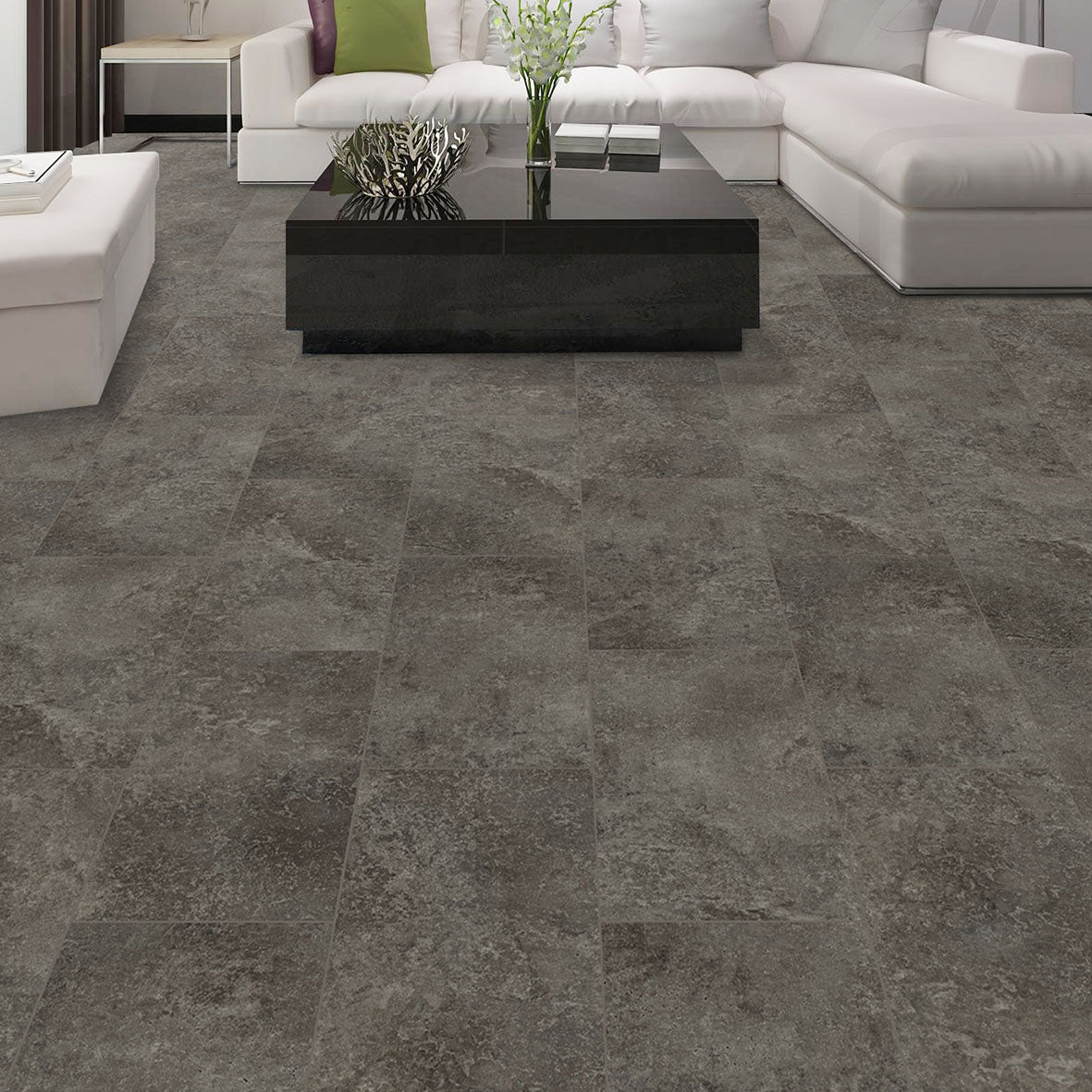 PLANET TILE 6MM Vinyl Planks Flooring Tiles 24.02 sq.ft for Home Office Bathroom Libra DF050