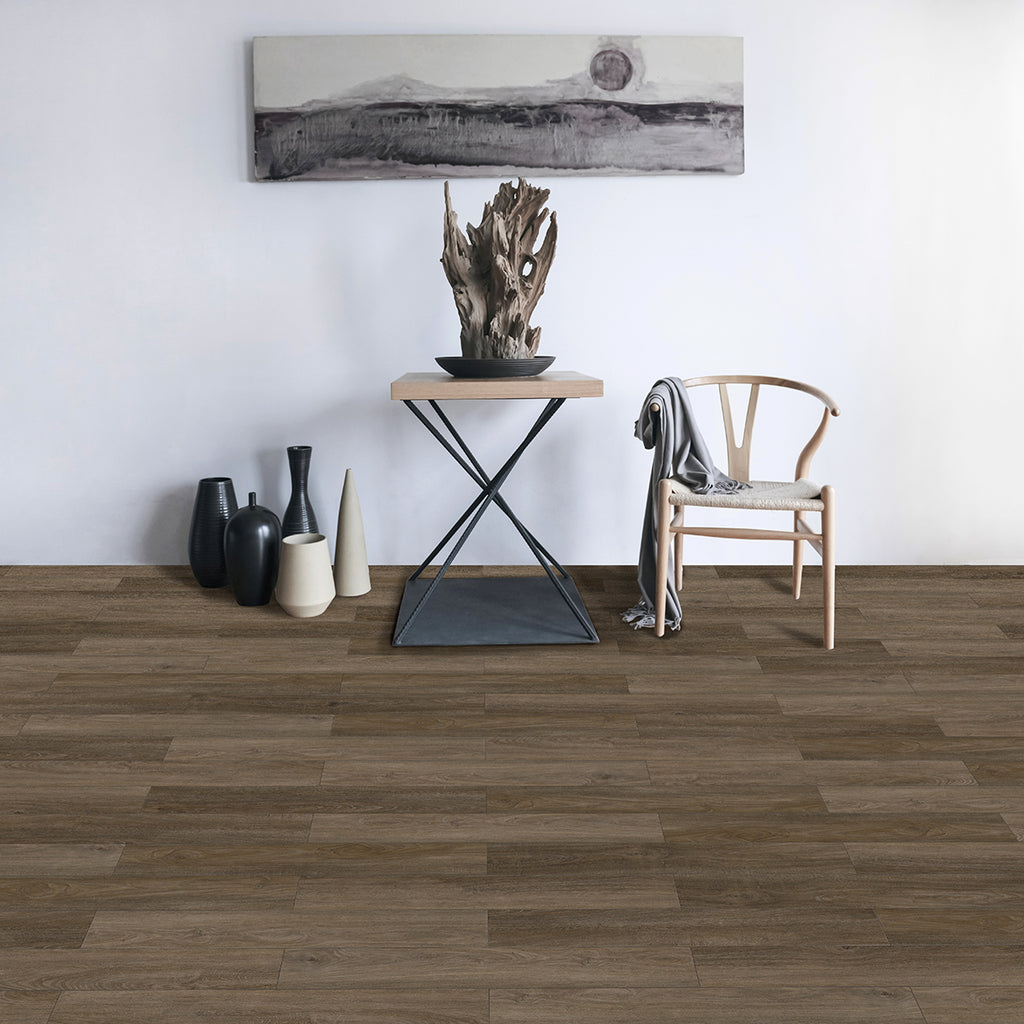 Dotfloor Vinyl Planks Flooring Tiles Wood Grain with IXPE  Underlay for Home Office Bathroom Driftwood